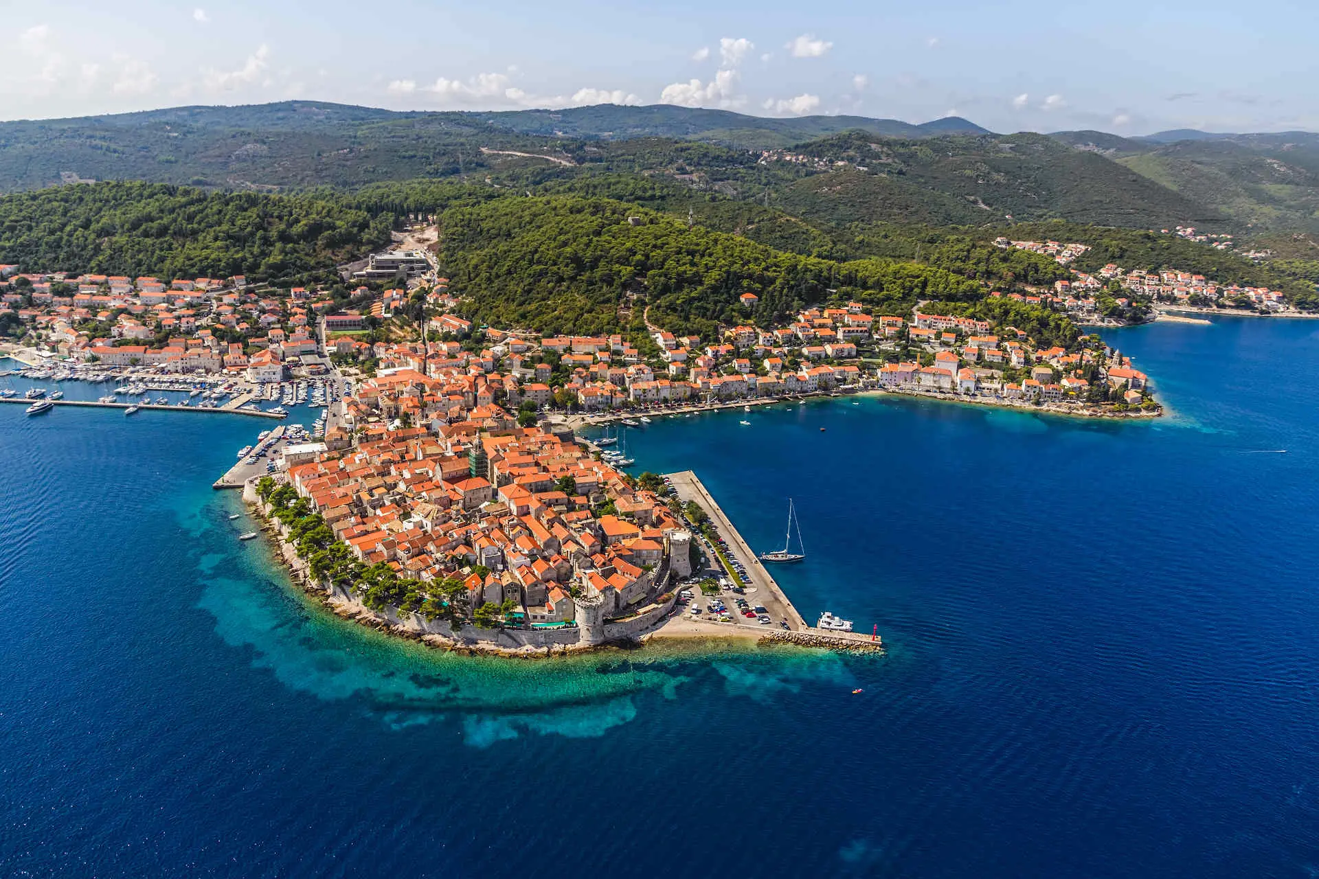 Tip of the Korcula island in Croatia